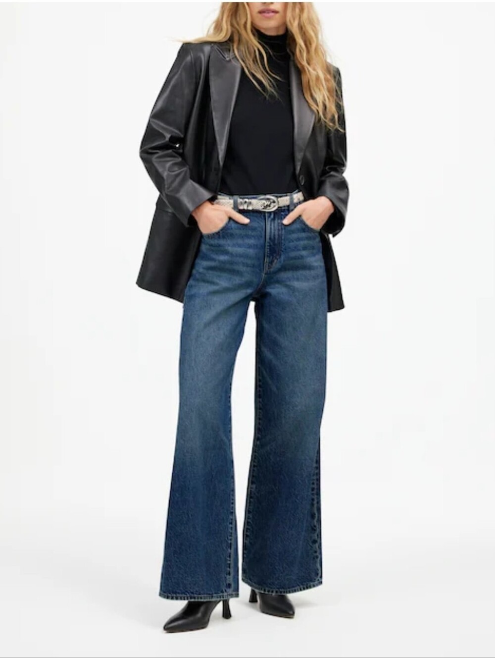 Madewell Superwide-Leg Jeans Concho Wash Rigid Size 31
